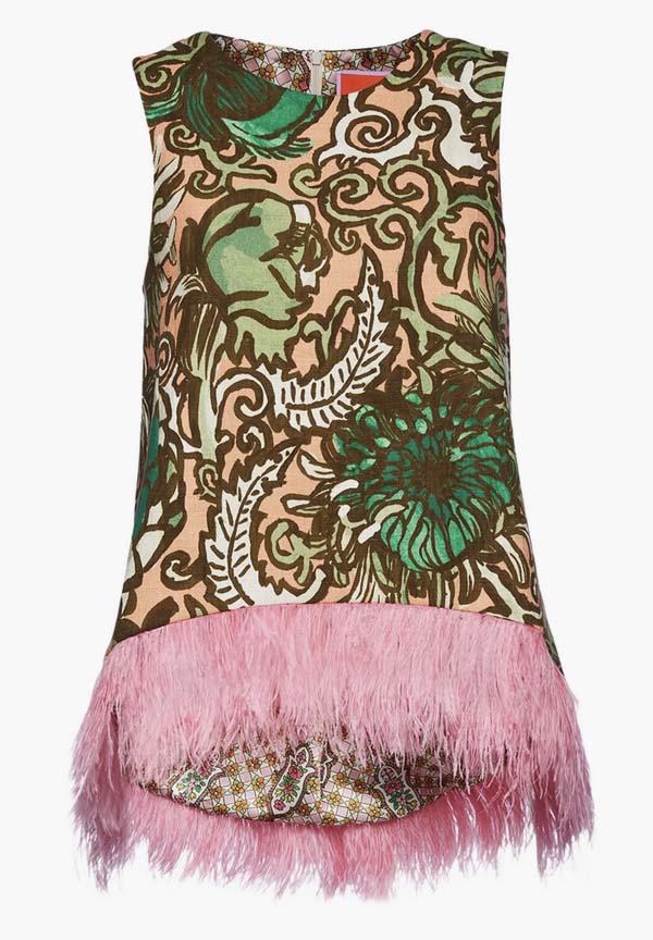 La DoubleJ La Scala Top With Feathers