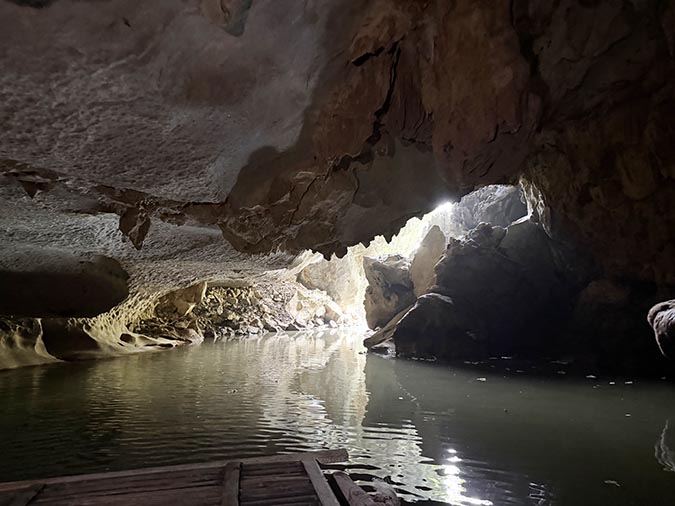 Exploring the caves in coastal Vietnam