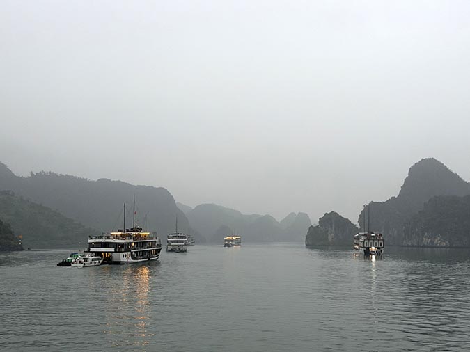 Entering Ha Long Bay