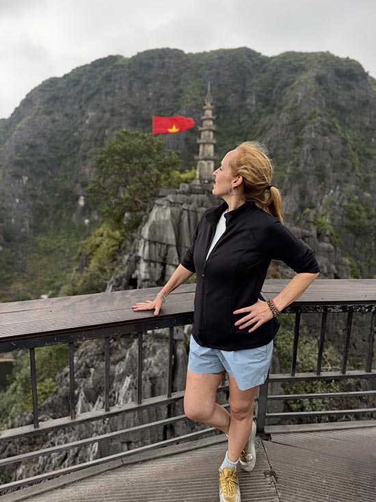 Halfway up Hoa Lu