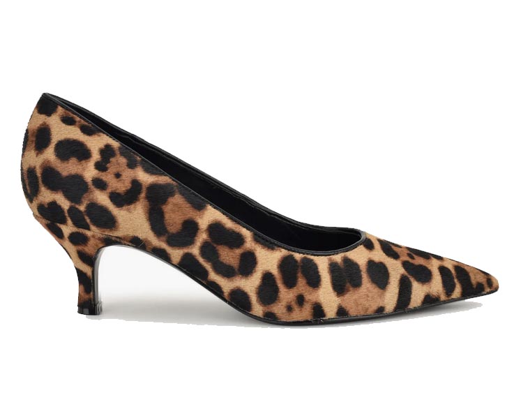 Nine West Leopard Calf Hair Kitten Heel Pump