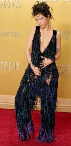 Odessa A'zion in Armani jumpsuit worst dressed 2026 actor awards fountainof30