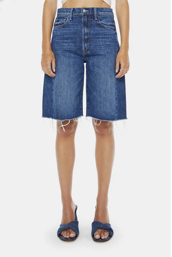 AG Hattie High Waist Barrel Denim Bermuda Shorts fountainof30