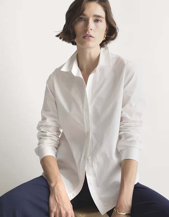 Quince 100% Organic Cotton Poplin Long Sleeve Shirt