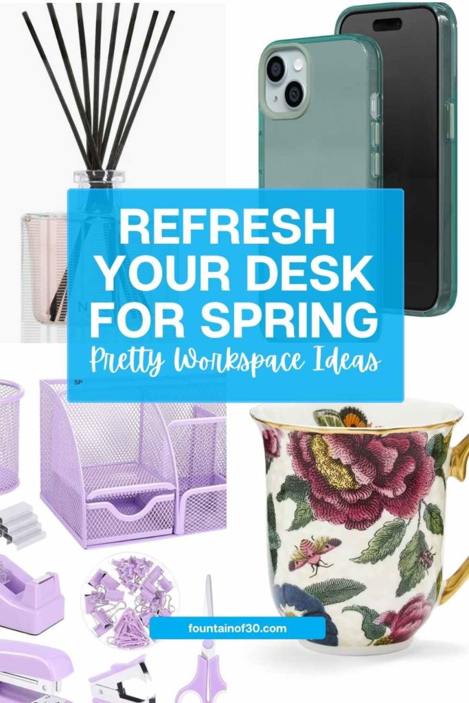 Refresh your desk for spring with these pretty desk accessories, pastel office supplies, and chic organizers. These easy ideas make working from home more cheerful and organized. 
