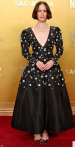 Sarah Paulson in Saint Laurent actor awards 2026 fountainof30