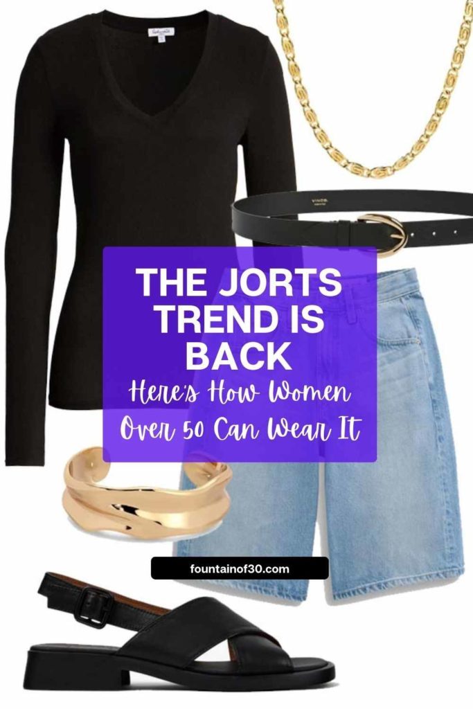 Think you can’t wear jean shorts over 50? Think again! These modern jorts are polished, comfortable, and perfect for spring outfits.