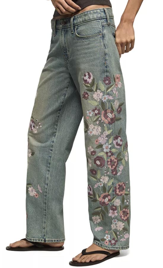 \Embroidered Baggy Jeans