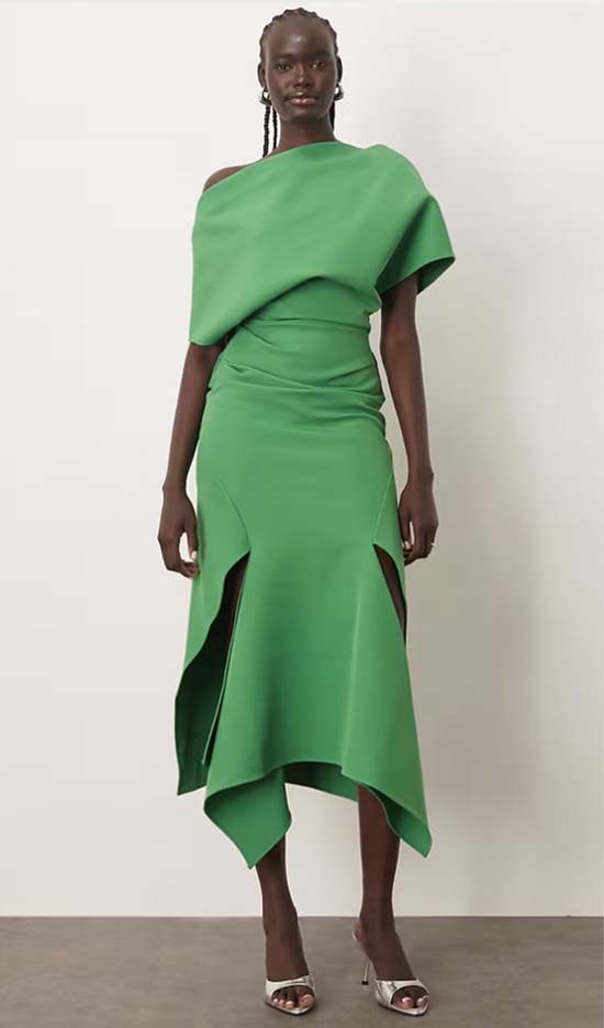 green dress