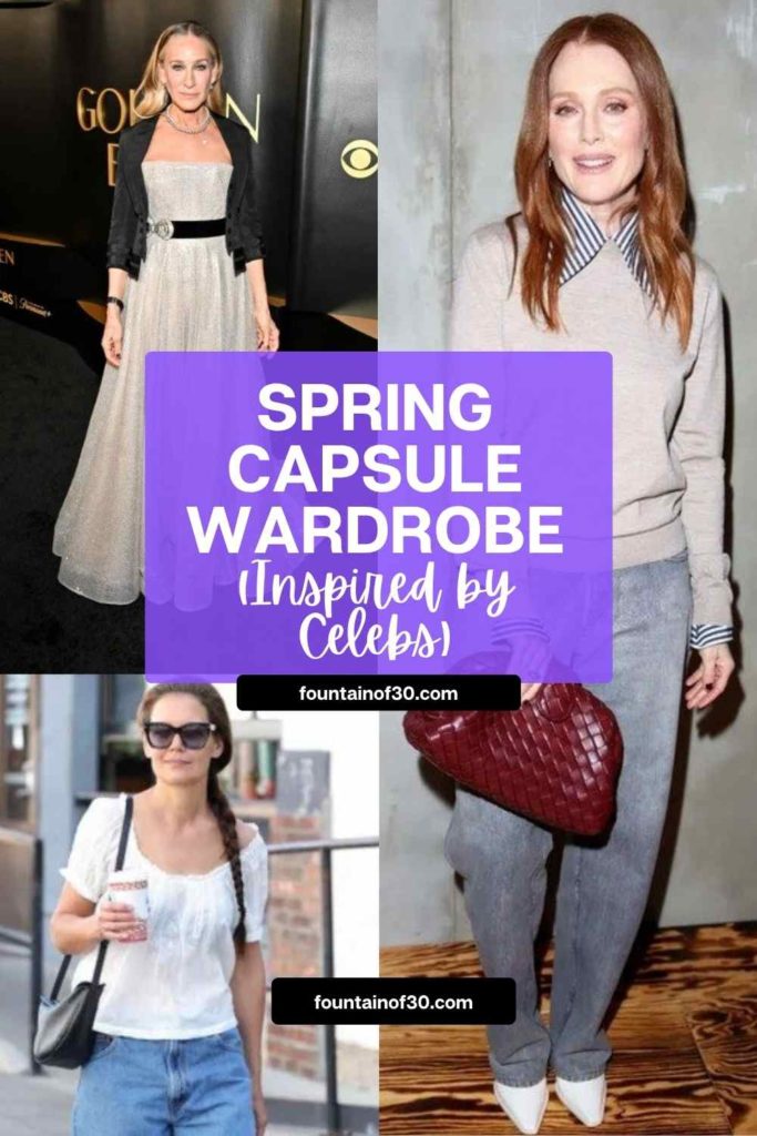 Want an effortless, chic wardrobe this spring? These celebrity-inspired capsule wardrobe pieces for women over 45 make getting dressed easy and stylish.