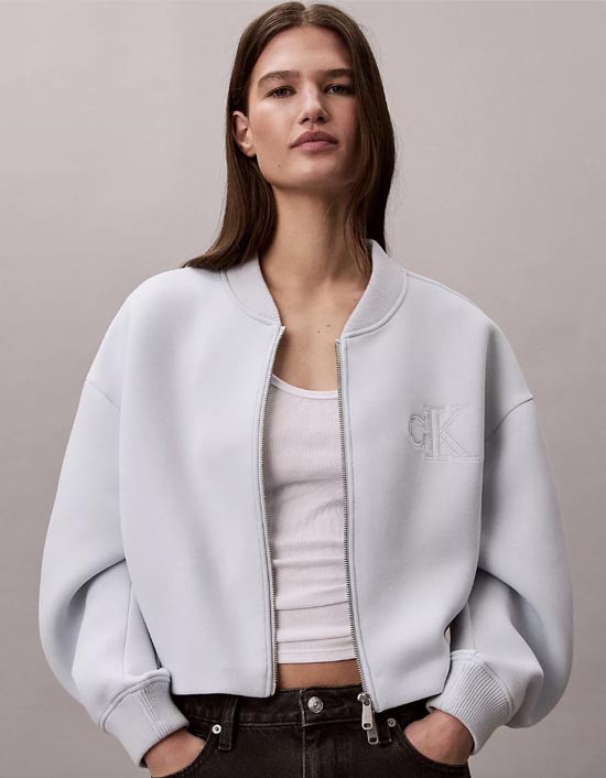 Cropped Relaxed Bomber Jacket fountainof30