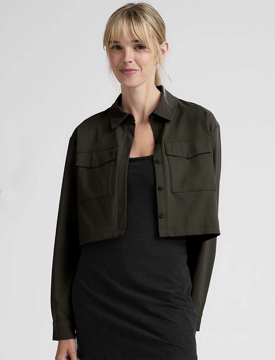 olive green cropped jacket fountainof30