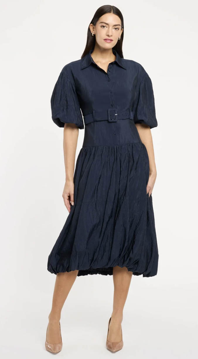 navy bubble hem belted shirt dress trend for women fountainof30