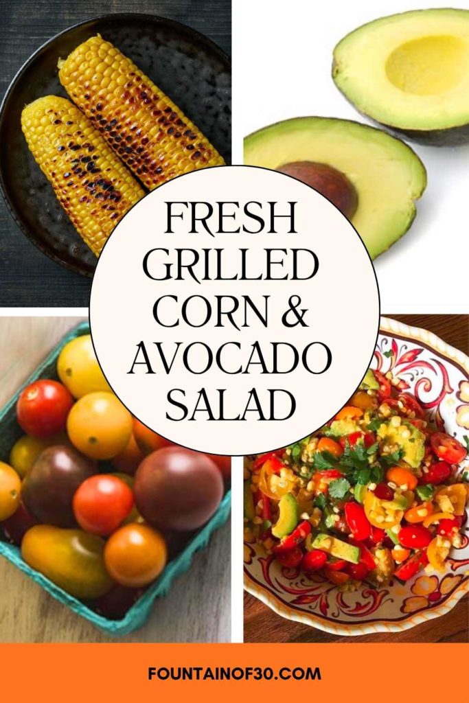 Fresh grilled corn, creamy avocado, juicy tomatoes and a sweet citrus dressing make this easy summer salad absolutely irresistible.