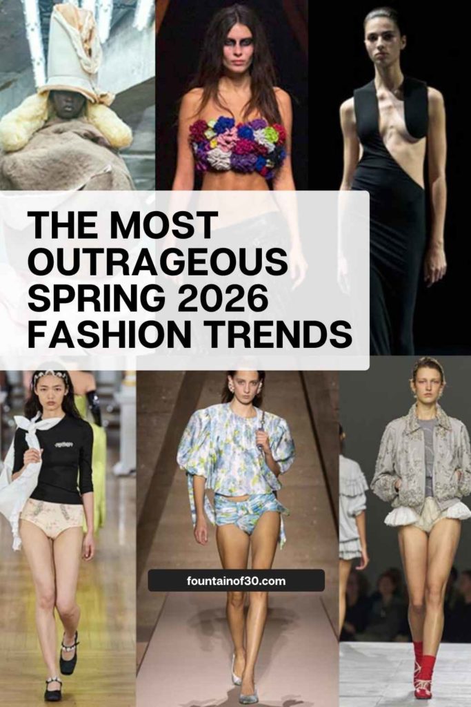 Tiny bra tops, balloon pants, sculptural silhouettes, and more. Take a look at seven spring/summer 2026 runway trends that feel more artistic than everyday wearable. 