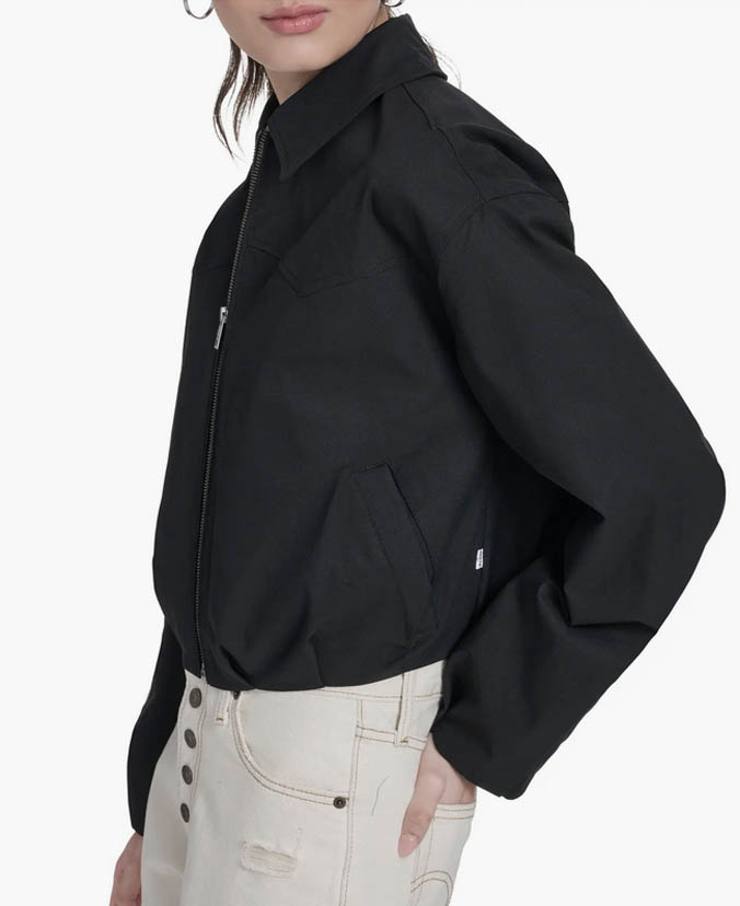 black Bubble Hem Jacket fountainof30