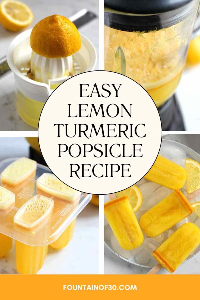Cool off with these easy homemade lemon turmeric popsicles. A bright, refreshing summer snack that's simple to make and perfect for keeping in the freezer.