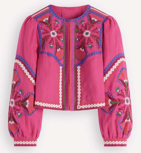 hot pink embroidered jacket fountainof30