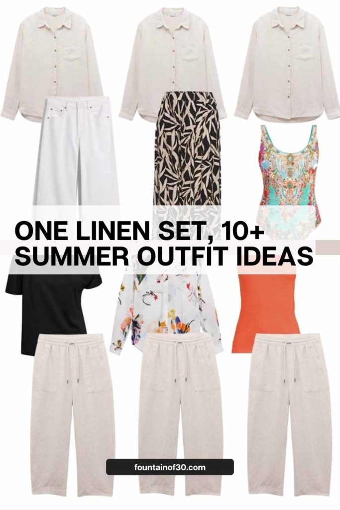 One Linen Set, 10+ Summer Outfit Ideas fountainof30