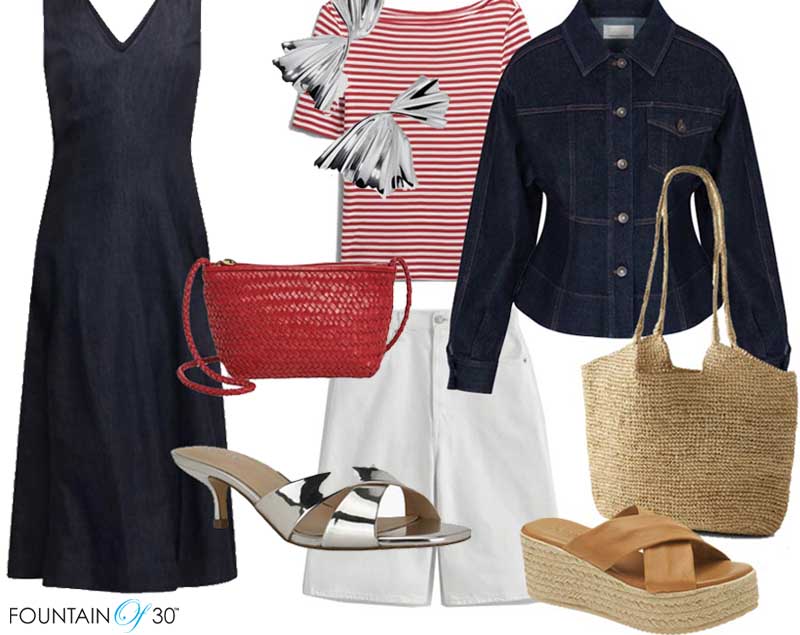 How to Wear Patriotic Colors women over 50 fountainof30