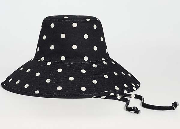 black white polka dot sun hat fountainof30