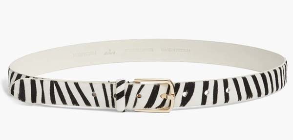 zebra print calf hair belt fountainof30