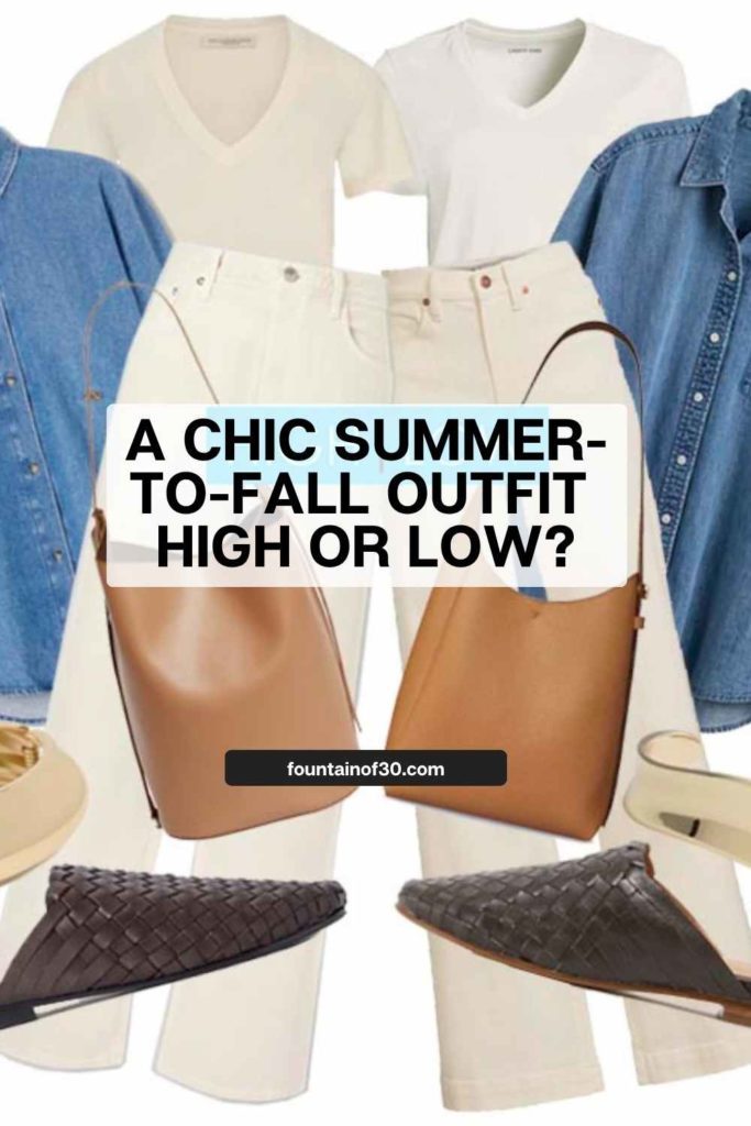 A Chic Summer-to-Fall Outfit for Women Over 50 fountainof30