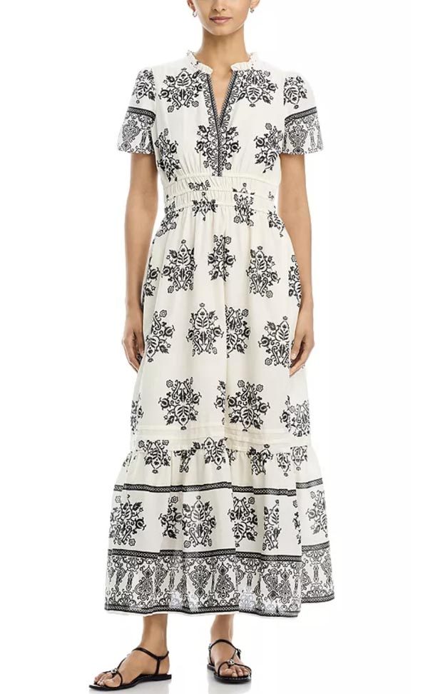 Shirred Waist Maxi Dress for hot days fountainof30