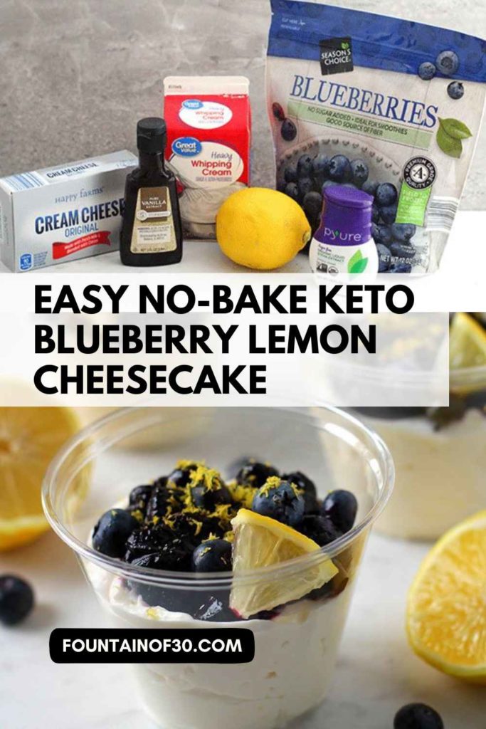 Easy No-Bake Keto Blueberry Lemon Cheesecake fountainof30
