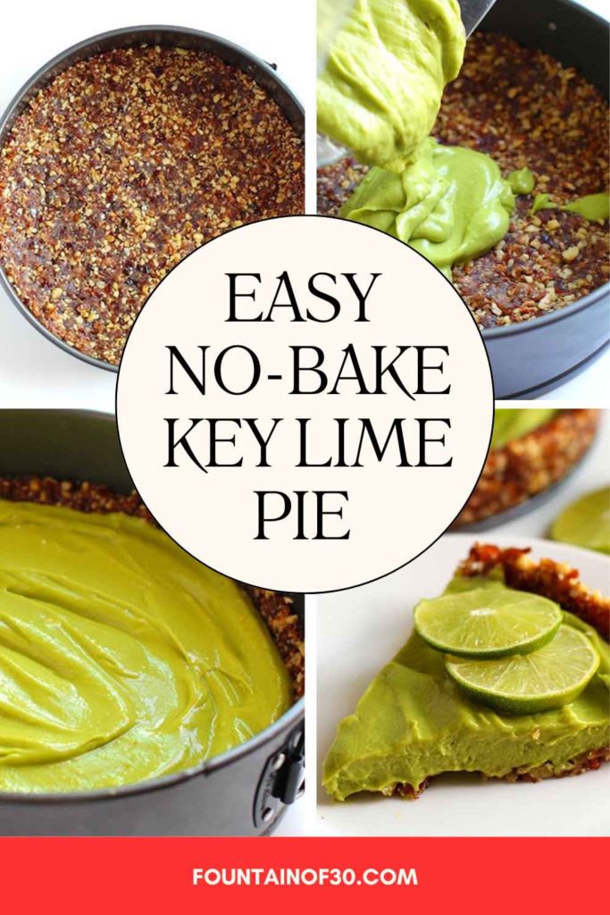 creamy no-bake key lime pie is vegan, gluten-free, paleo-friendly fountainof30