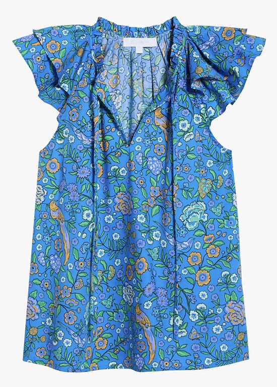 Flutter Sleeve Cotton Top fountainof30