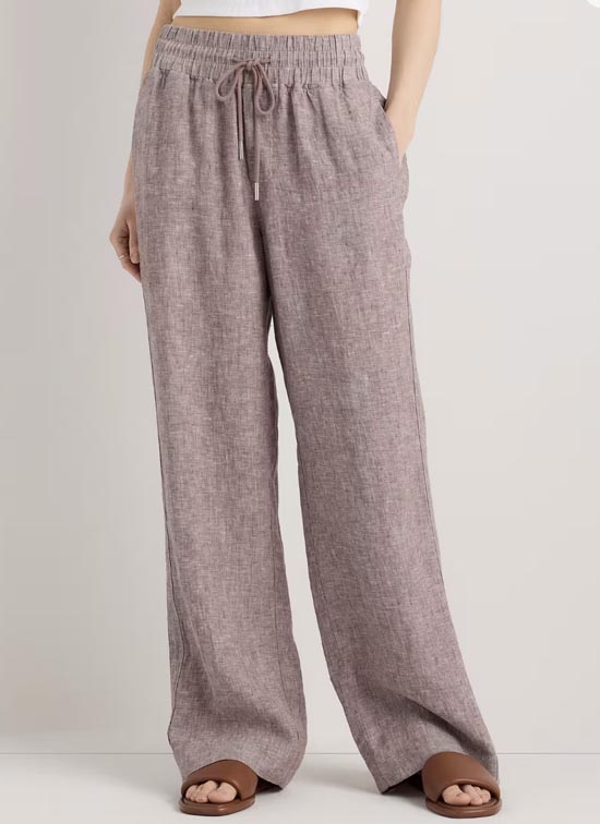 100% European Linen Wide Leg Pants