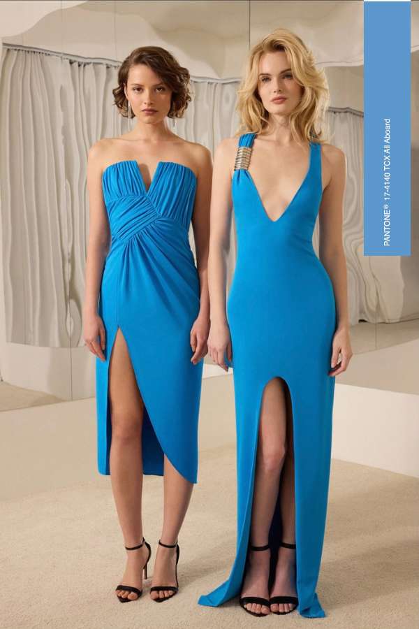 All Aboard bright blue shown at BCBGMaxAzria presentation fall 2026