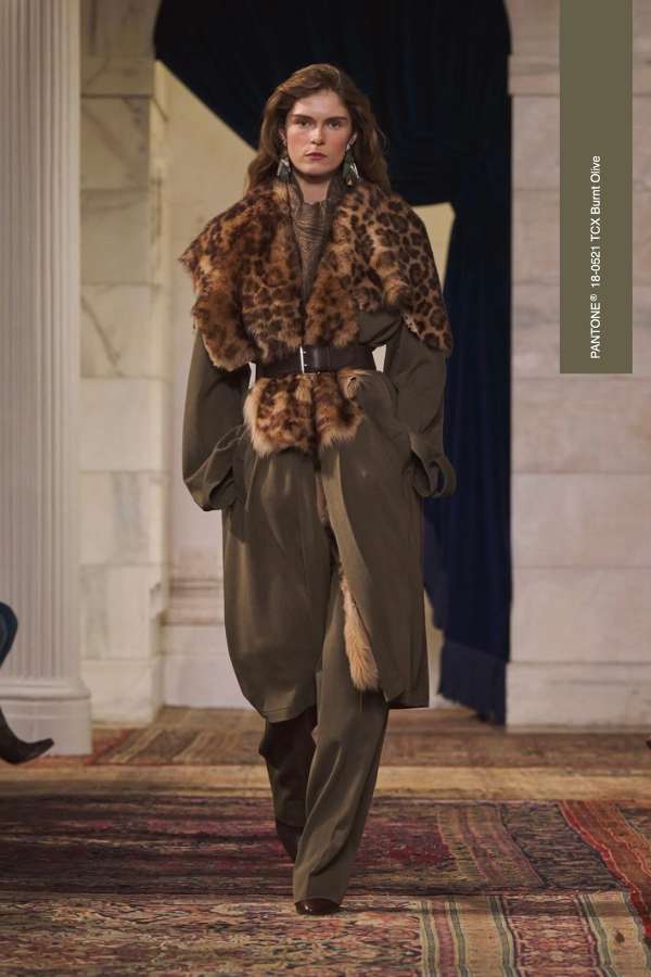 Burnt Olive color trend at Ralph Lauren fall 2026 runway NYFW fountainof309