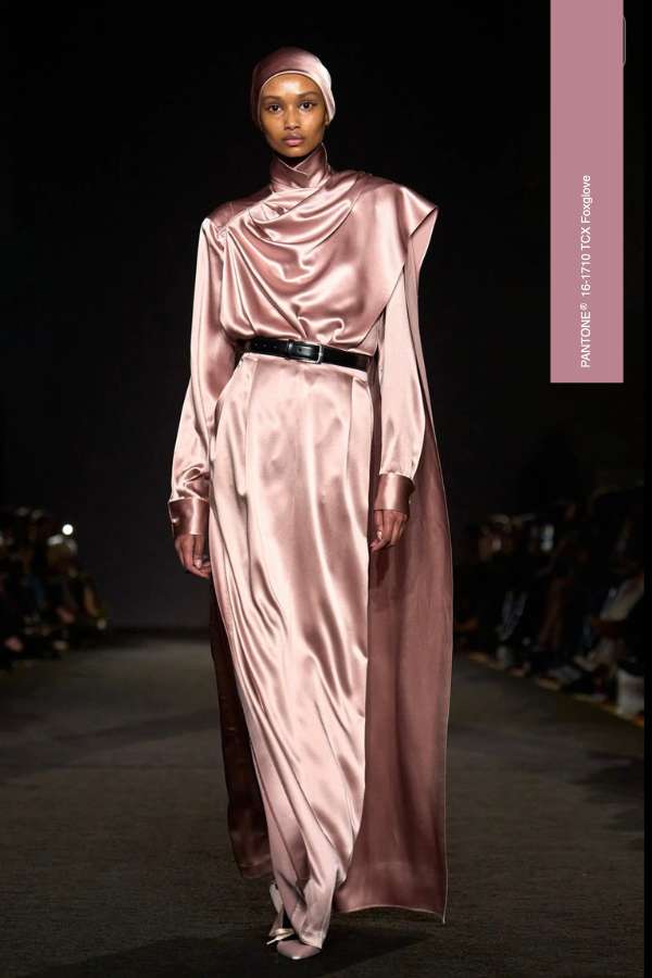 Foxglove dusty rose at Prabal Gurung NYFW fall 2026 fountainof30