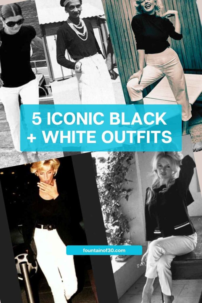 5 iconic black and white outfits fountainof30