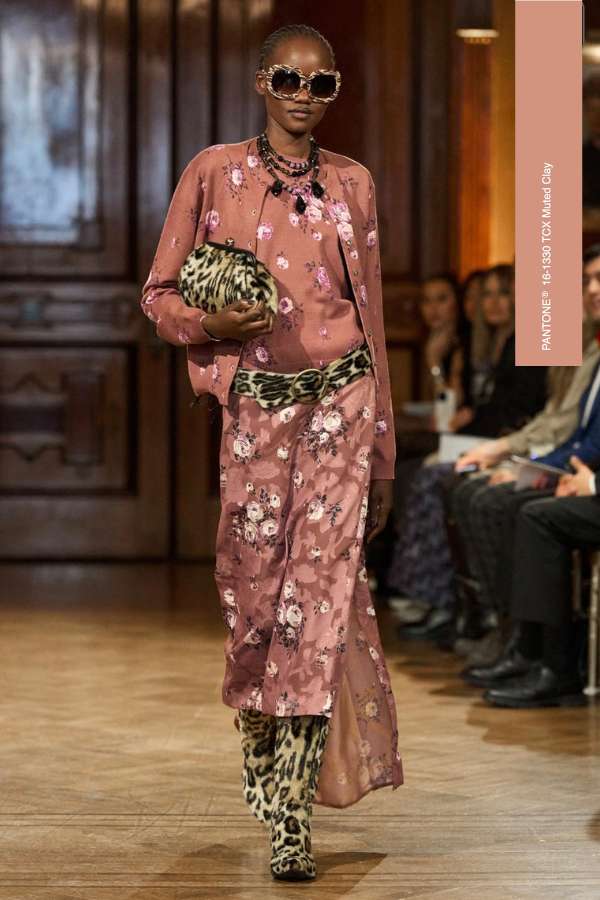 Muted Clay featured in Anna Sui Fall 2026 runway collection fountainof30