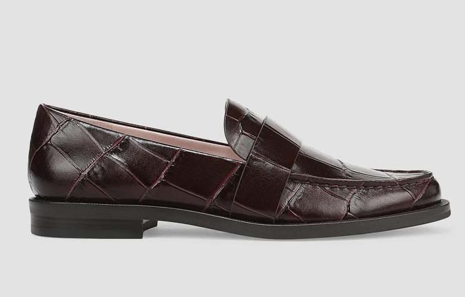 Croc-Embossed Leather Penny Loafers fountainof30 fall fashion