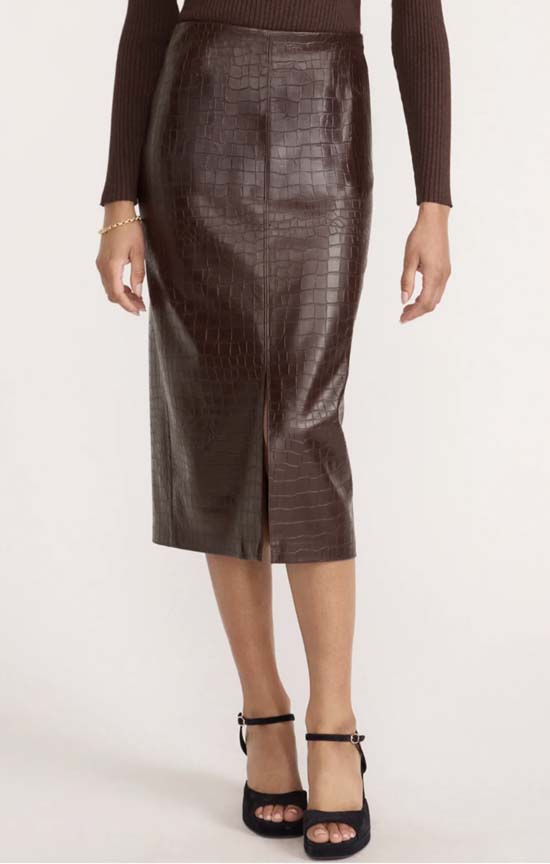 Croco Embossed Skirt blown fountainof30