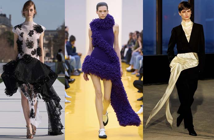 tails and trains runway trend Christian Dior, Loewe, Kallmeyer