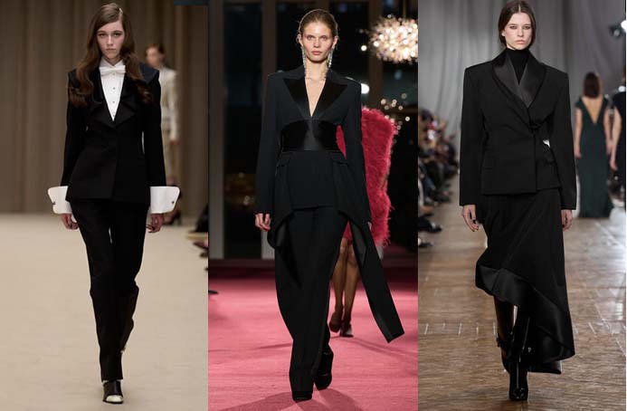 Tuxedo fashion McQueen, Michael Kors, Lanvin fall winter 2026 RTW
