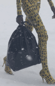 balenciaga trash bag runway