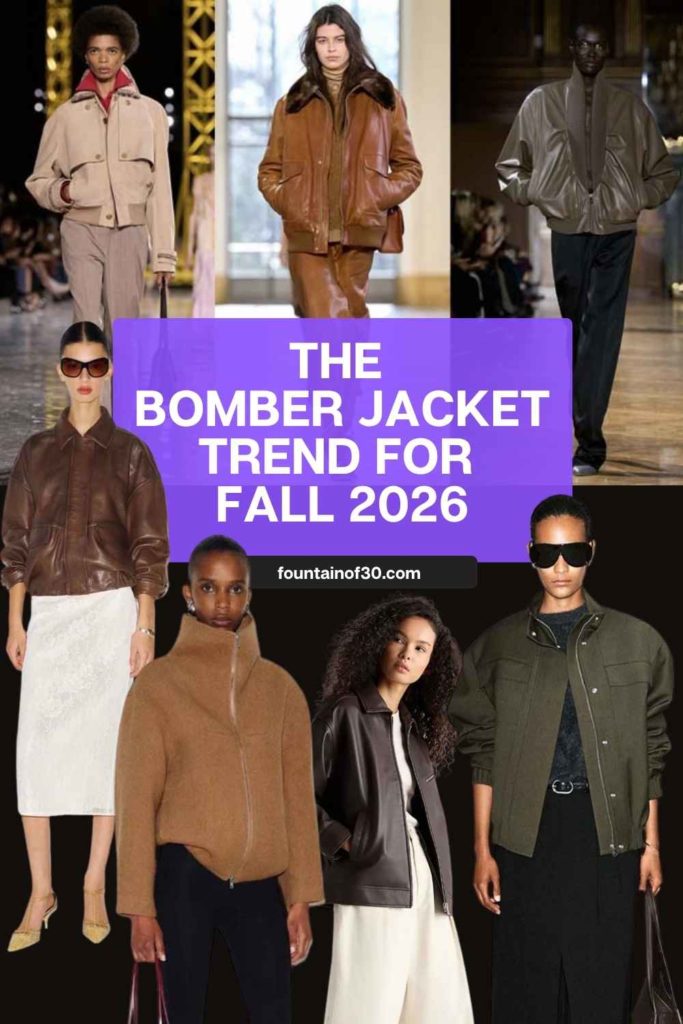 bomber jacket trend for fall 2026 fountainof30