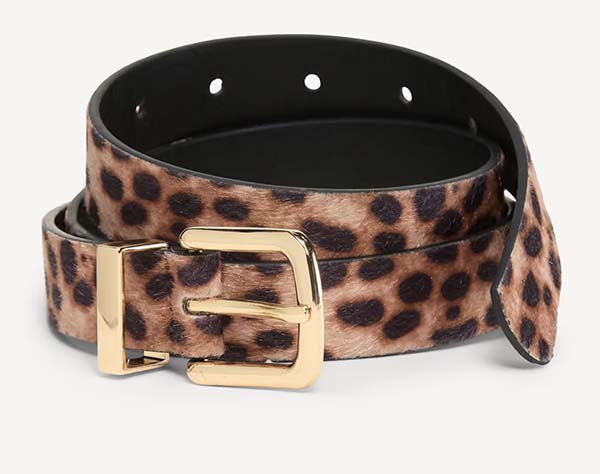 leopard print Pony Hair Belt fountainof30