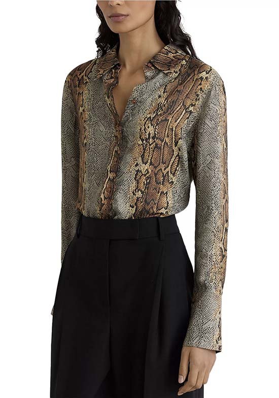 Snakeskin Print Shirt fall animal prints fountainof30